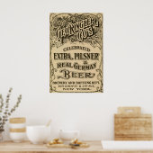 Vintag 1908 Brauerei- und Bierwerbung Poster (Küche)