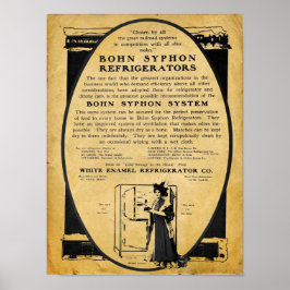 Vintag 1909 Bohn Siphon Kühlschrank Print Poster