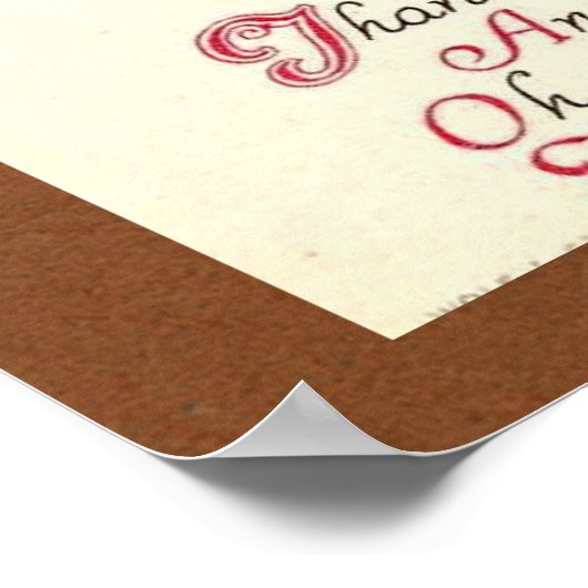 Vintag, 1910, Erntedank Grüße Poster (Ecke)