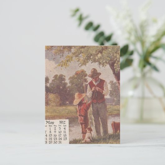 Vintag 1912 Fischerei Postkarte (Stehend Vorderseite)