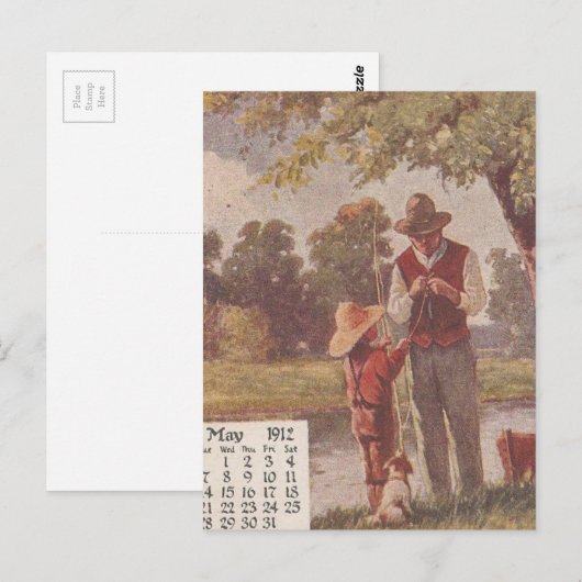 Vintag 1912 Fischerei Postkarte (Vorne/Hinten)