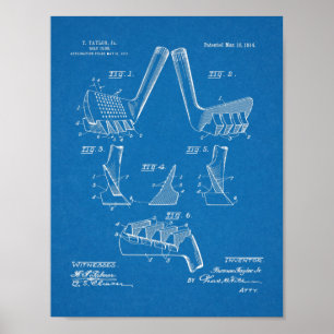 Vintag 1914 Golf Club Design Patentschrift Art Pri Poster