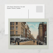 Vintag 1914 Queen Street, Toronto, Kanada Postkarte (Vorne/Hinten)