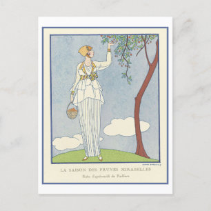 Vintag 1914 Redfern Fashion Illustration Postkarte