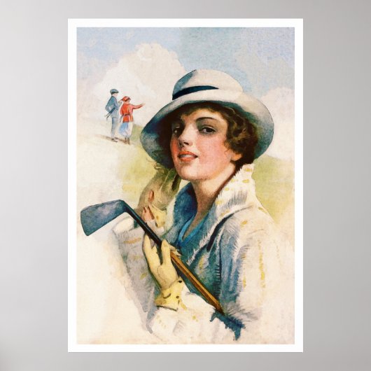 Vintag 1916 Golf Aquarell Print Poster (Vorne)