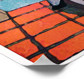 Vintag 1918 Golf Aquarell Print Poster (Ecke)