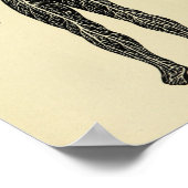 Vintag 1920 Anatomie des Nervensystems Art Print Poster (Ecke)