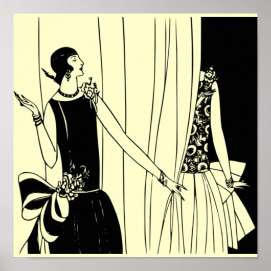 Vintag 1920 Flapper Deko Poster 2 - Anpassen! (Vorne)