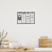 Vintag 1920 Stummfilmanzeigen Poster (Küche)