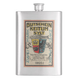 Vintag 1921 2 Mark Notgeld Premium Flask Flachmann