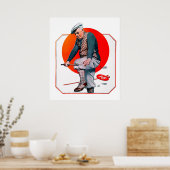 Vintag 1924 Golfer Print Poster (Küche)
