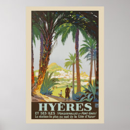 Vintag 1925 Côte d'Azur - Hyeres Poster