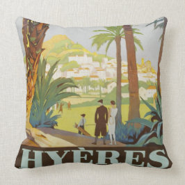 Vintag 1925 Französische Riviera - Grosses Hyeres Kissen