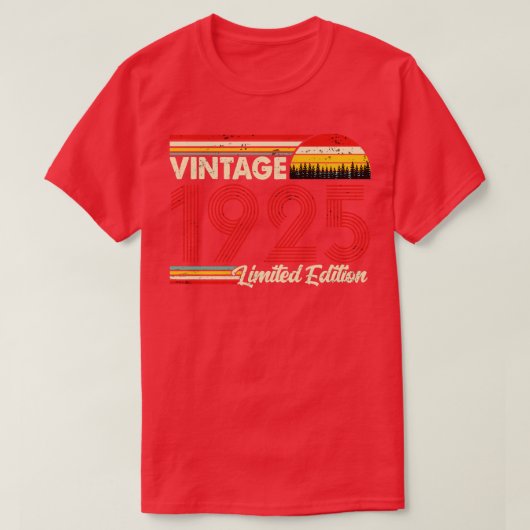 Vintag 1925 Geburtstag Shirt Limited Edition 1925 (Design vorne)