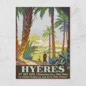 Vintag 1925 Riviera - Hyeres Postkarte (Vorderseite)