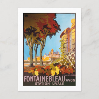 Vintag 1926 Fontainbleau Avon, Station Uvale Post Postkarte