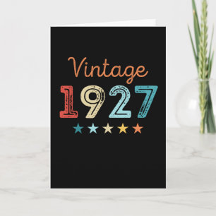 Vintag 1927 100. Geburtstag Retro-Geschenk 100 Jah Karte