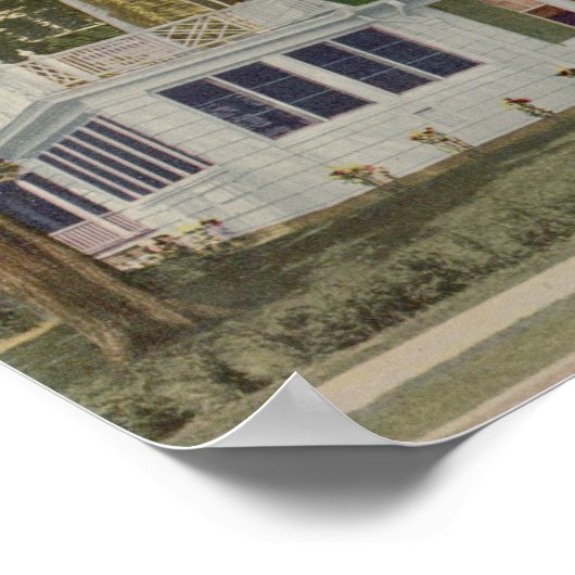 Vintag 1927 Hausdesign Druckgrün Poster (Ecke)