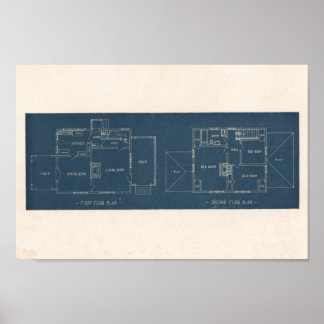 Vintag 1927 House Design 10A1 Print Layout Poster