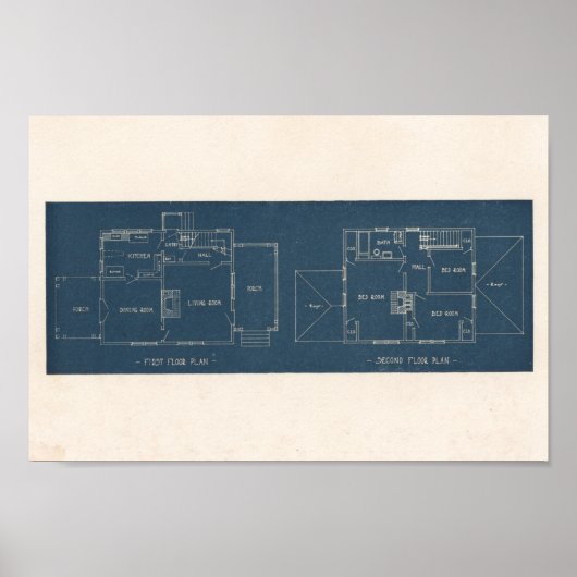 Vintag 1927 House Design 10A1 Print Layout Poster (Vorne)