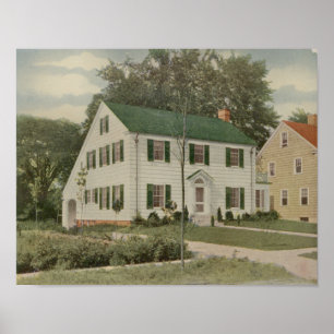 Vintag 1927 House Design 10A7 Layout Print Poster