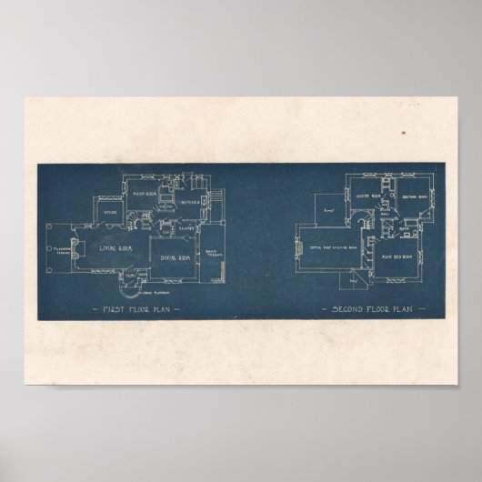 Vintag 1927 House Design 10A8 Print Layout Poster (Vorne)
