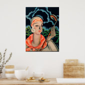 Vintag 1928 Art Deco Golf Print Poster (Küche)