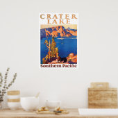 Vintag 1928 Crater Lake Southern Pacific Travel Poster (Küche)