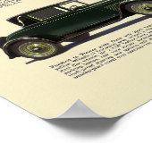 Vintag 1928 Kfz-Werbung Poster (Ecke)