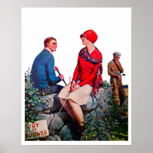Vintag 1929 Golfurt Poster