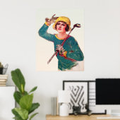 Vintag 1929 Golfurt Poster (Heimbüro)