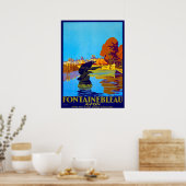 Vintag 1930 Fontainbleau Avon French Travel Poster (Küche)