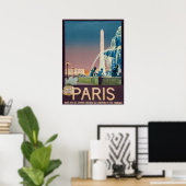 Vintag 1930 Paris Reiseplakat Poster (Heimbüro)
