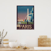 Vintag 1930 Paris Reiseplakat Poster (Küche)