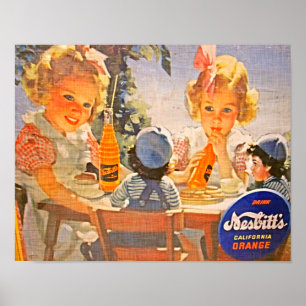 Vintag, 1930er Jahre, Nesbitts Orange Soda Pop Poster