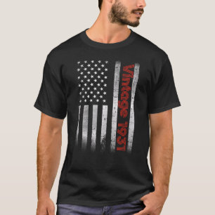 Vintag 1931 91 Jahre alte Männer und Frauen 91. Bi T-Shirt