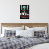 Vintag "1931" Dracula Stretched Canvas Print Leinwanddruck (Insitu (Schlafzimmer))