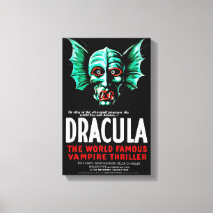 Vintag "1931" Dracula Stretched Canvas Print Leinwanddruck