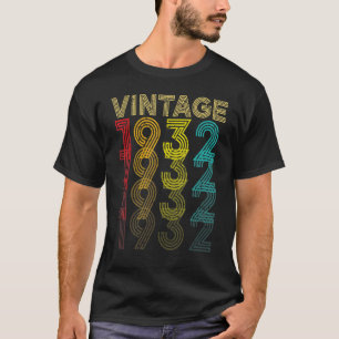 Vintag 1932 90 Jahre alte Männer und Frauen 90. Bi T-Shirt
