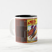 VINTAG 1932 MODELL AVIATION MAG ILLUSTRATION ZWEIFARBIGE TASSE (Vorderseite Links)