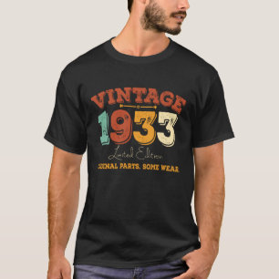 Vintag 1933 Original Parts Funny Birthday Geschenk T-Shirt