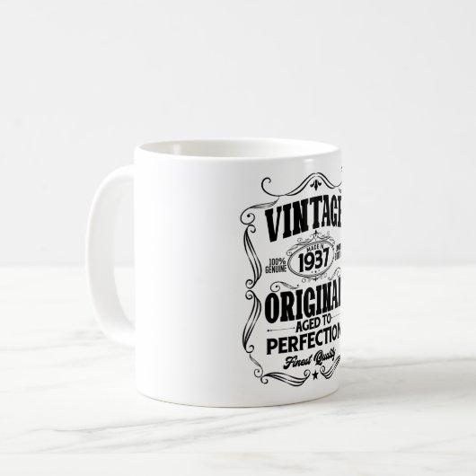 Vintag 1937 bis Vollendung Kaffeetasse (Vorderseite Links)