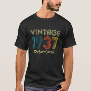 Vintag 1937 Retro 83. Geburtstagsgeschenke T-Shirt