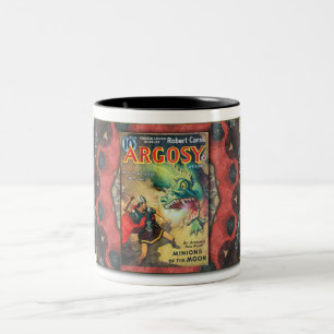 VINTAG 1939 ARGOSY PULP MAG W DRAGON SLAYER ZWEIFARBIGE TASSE