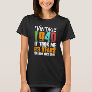 Vintag 1940 83 Jahre alt Geburtstag Retro Vatersch T-Shirt