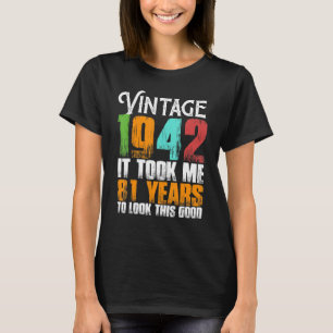 Vintag 1942 81 Jahre alt Geburtstag Retro Vatersch T-Shirt
