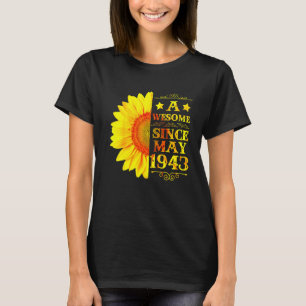Vintag 1943 72 Jahre alt 72. Mai Sonnenschein Gebu T-Shirt