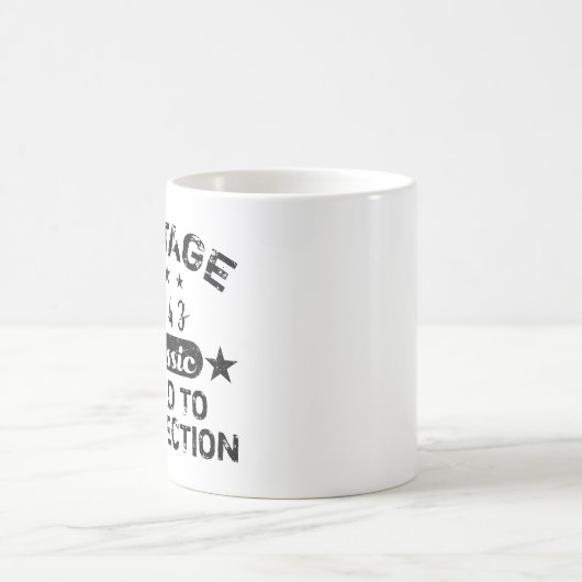 Vintag 1943 80. Geburtstag Kaffeetasse (Mittel)