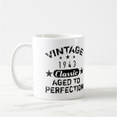 Vintag 1943 80. Geburtstag Kaffeetasse (Links)