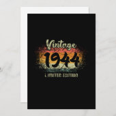 Vintag 1944 Limited Edition Geburtstagsgeschenk Einladung (Vorne/Hinten)
